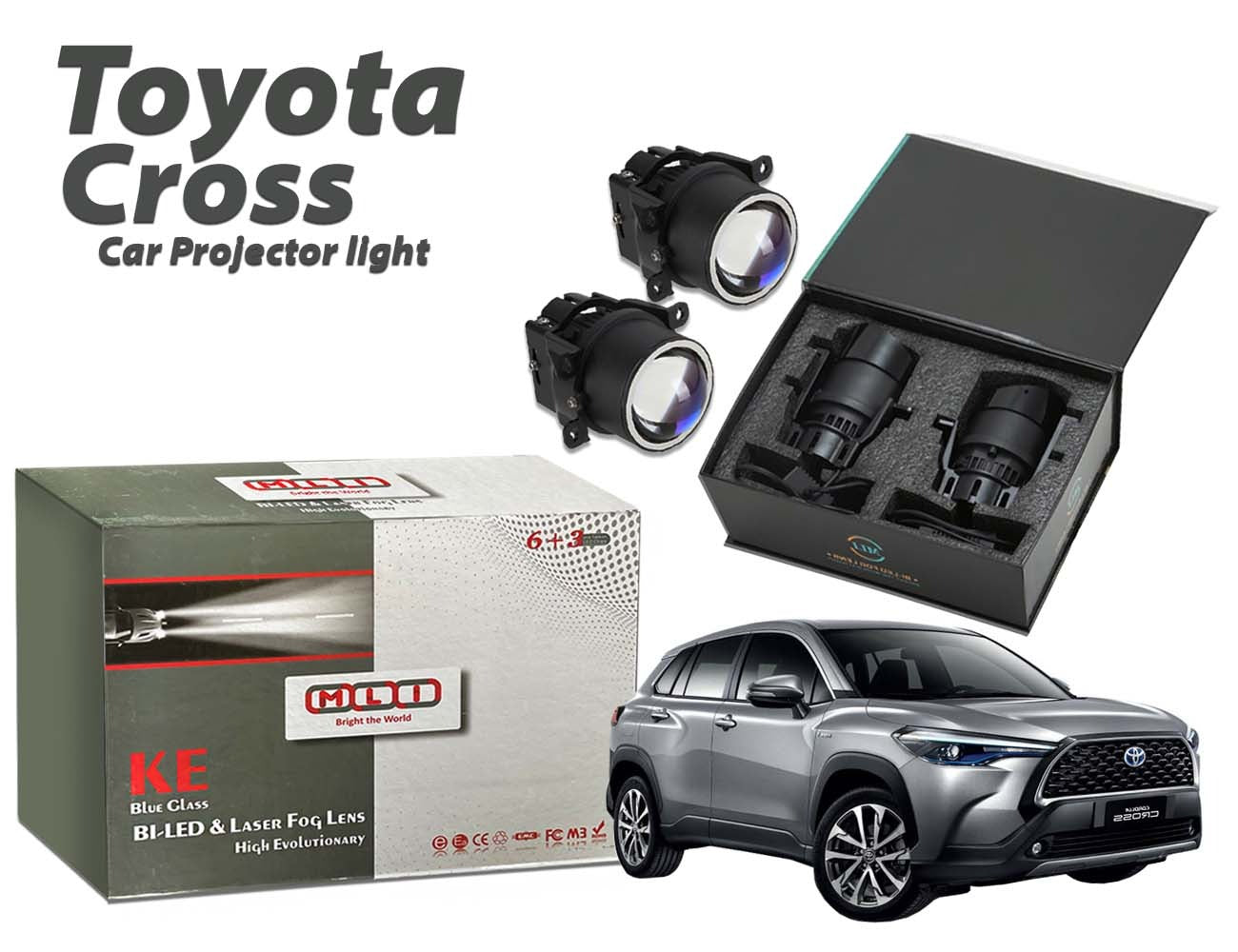 MLI Car Projector Lights BI LED Lens for Toyota Cross 2022-2025 Crossover